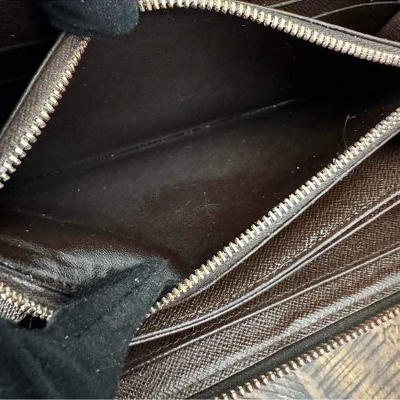 Louis Vuitton DAMIER full zip long wallet brown preloved will fit cell phone - Picture 9 of 17